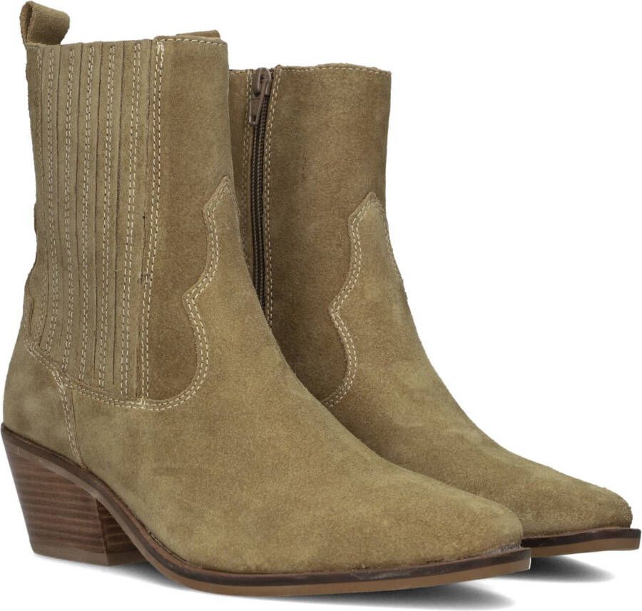 HABOOB Enkellaarsjes Dames Lplexxhm Maat: 37 Materiaal: Leer Kleur: Beige