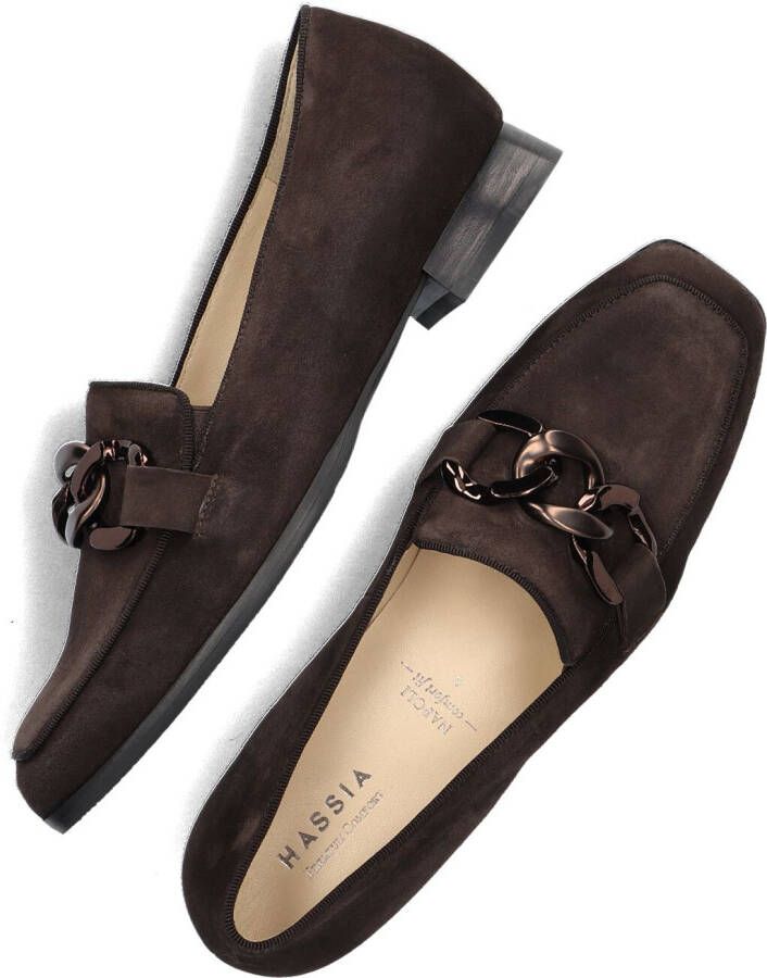 HASSIA Loafers Dames Napoli Maat: 38 Materiaal: Suède Kleur: Bruin