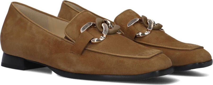 Hassi-A Hassia Instappers Dames Instapschoenen Damesschoenen Suède 300846 sue Cognac +