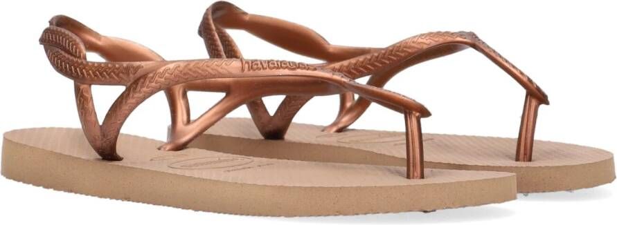 HAVAIANAS Teenslippers Dames Luna Maat: 39 Materiaal: Rubber Kleur: Brons