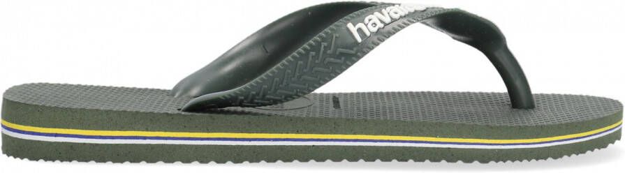 Havaianas Brasil Logo teenslippers groen Rubber 29 30