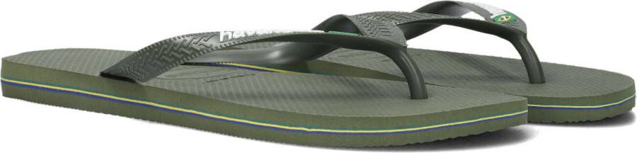 HAVAIANAS Teenslippers Heren Brasil Logo Maat: 41 42 Materiaal: Rubber Kleur: Groen