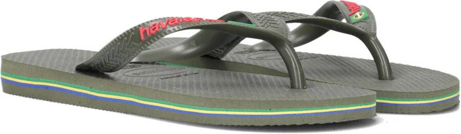 Havaianas Groene Teenslippers Brasil Logo Kids