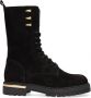 Hip H1431 Veterboots Laarzen Met Veters Meisjes Zwart - Thumbnail 1