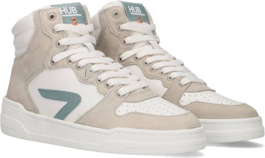 Hub Court z High Sneakers Leren Sneaker Dames Wit