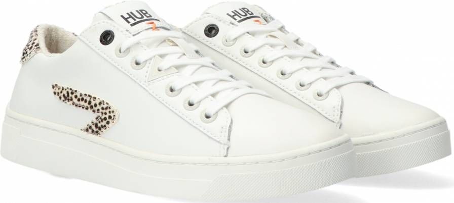 Hub Hook Lw Cheeta Lage sneakers Leren Sneaker Dames Wit