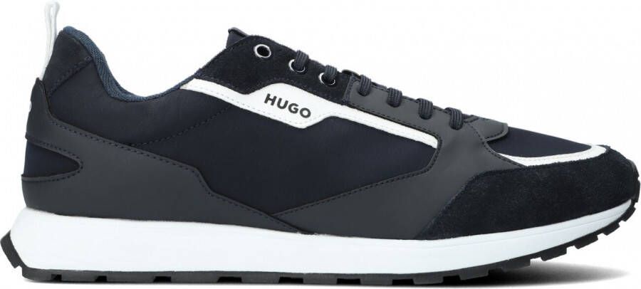 Hugo Boss Hugo Icelin Runn Lage sneakers Leren Sneaker Heren Blauw