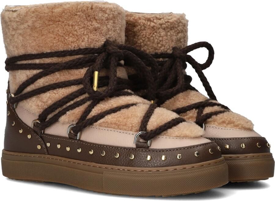 INUIKII Vachtlaarzen Dames Curly Rock Maat: 38 Materiaal: Textiel Kleur: Bruin