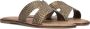 Inuovo Khaki Gevlochten Slippers Green Dames - Thumbnail 1