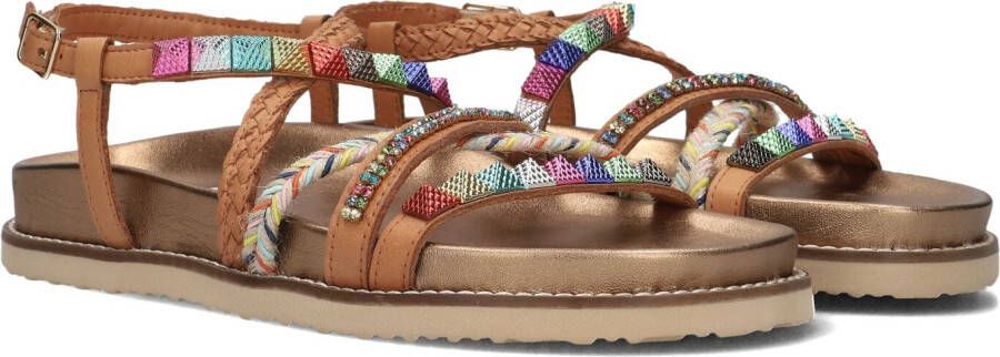 Inuovo Kleurrijke Leren Sandalen Stijlvol Ontwerp Multicolor Dames