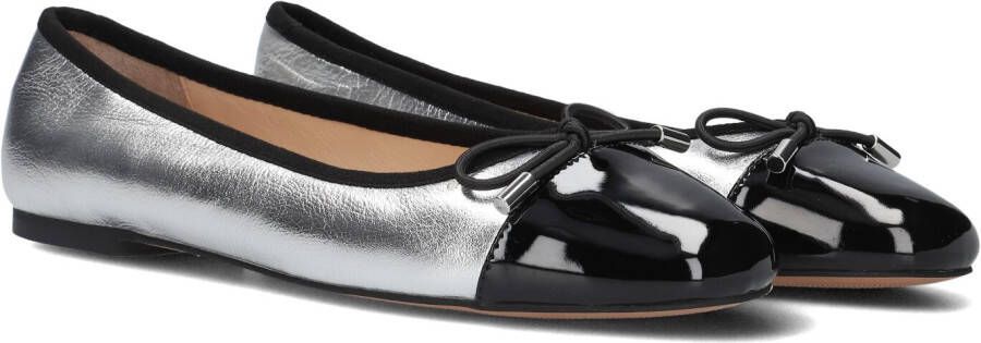 Inuovo Zilveren Ballerina's met Zwarte Detail Gray Dames