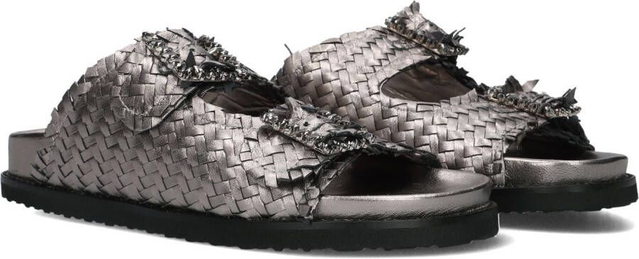 Inuovo Zilveren Sandalen met Gouden Gespen Gray Dames