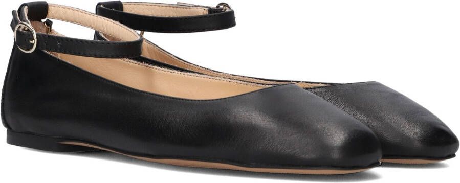 Inuovo Zwarte Ballerina's met Enkelbandje Black Dames