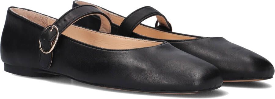 Inuovo Zwarte Leren Ballerina's Black Dames