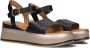 Inuovo Zwarte Leren Sandalen met Gouden Gesp Black Dames - Thumbnail 1