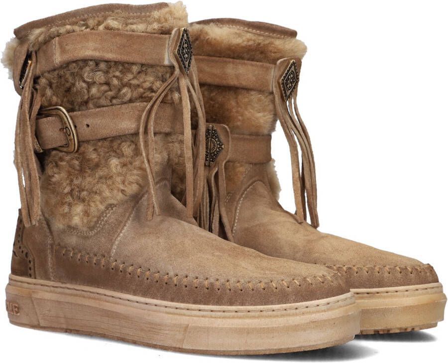 Karma Of Charme Uluru Old Fur Enkelboots Enkellaarsjes Dames Beige