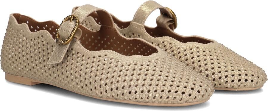 Kurt Geiger London Wavy Mayfair Ballet Flat Ballerina's Dames Goudkleurig