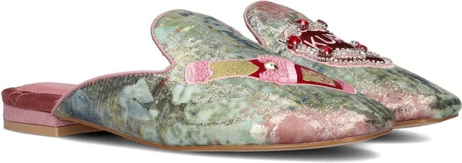 Kurt Geiger London Embroidered Slipper Instappers Dames Goudkleurig