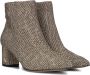 Kurt Geiger London Fabric Ankle Boot Enkellaarsjes Enkelboots met rits Dames Goud - Thumbnail 1