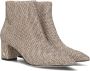 Kurt Geiger London Fabric Ankle Boot Enkellaarsjes Enkelboots met rits Dames Goud - Thumbnail 1