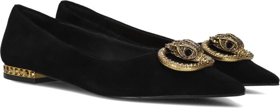 KURT GEIGER LONDON Zwarte Ballerina's Chelsea Point Flat