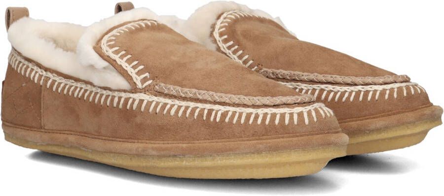 LAIDBACKLONDON Instappers Dames Jude Slipper Crochet Maat: 36 Materiaal: Suède Kleur: Cognac