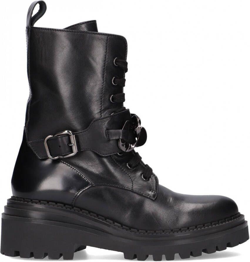 Laura Bellariva 7300ab Veterboots Laarzen Met Veters Dames Zwart