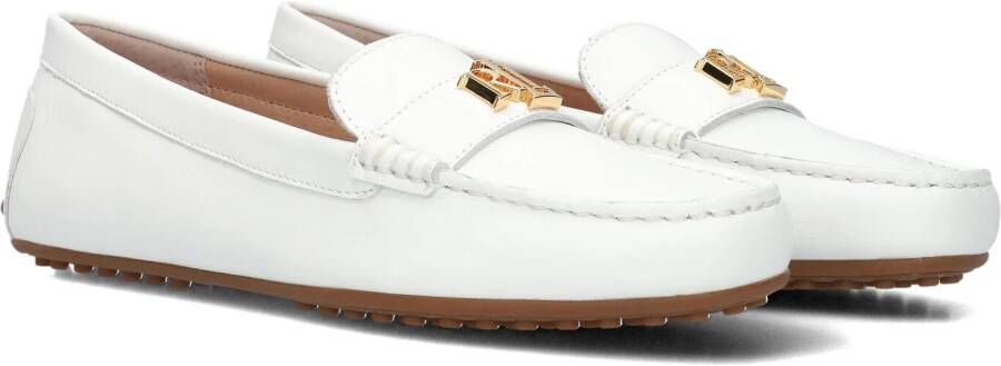 LAUREN RALPH LAUREN Mocassins Dames Barnsbury Flats Driver Maat: 36 Materiaal: Leer Kleur: Wit