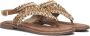 Lazamani Beige Sandaal met Kralen Decoratie Multicolor Dames - Thumbnail 1