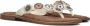 Lazamani Kralen Cirkel Slippers Beige Dames - Thumbnail 1