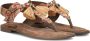 Lazamani Bruin Leren Sandalen 75.119 Brown Dames - Thumbnail 1