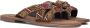 Lazamani Bruine Kralen Kruisband Slippers Brown Dames - Thumbnail 1