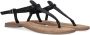 Lazamani Zwarte sandalen met reptielstructuur Black Dames - Thumbnail 1