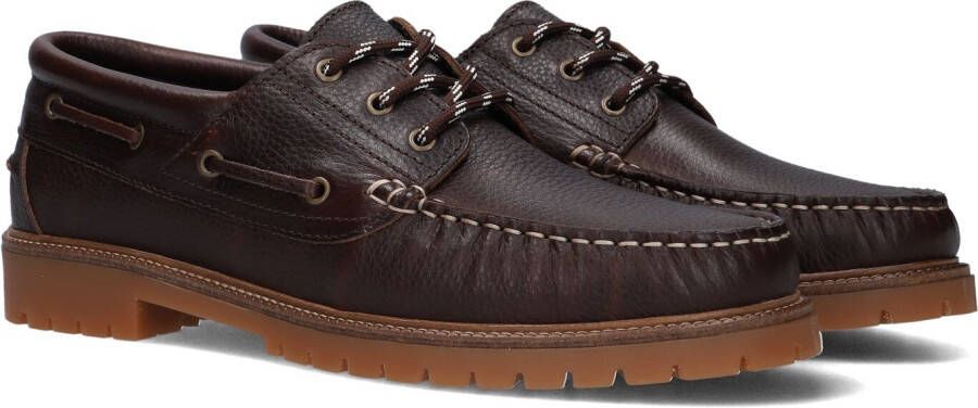 Les Deux Taylor Leather Boat Shoe Mocassins Heren Instappers Bruin