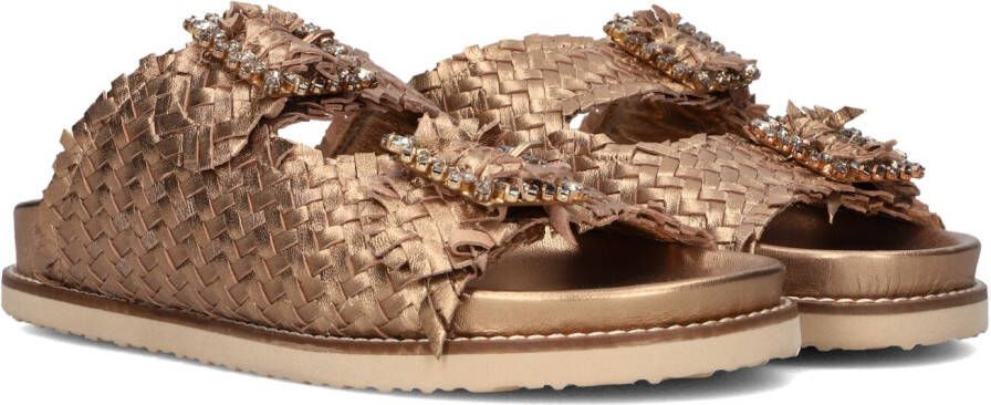 LINA LOCCHI Slippers Dames L1284 Maat: 38 Materiaal: Leer Kleur: Brons