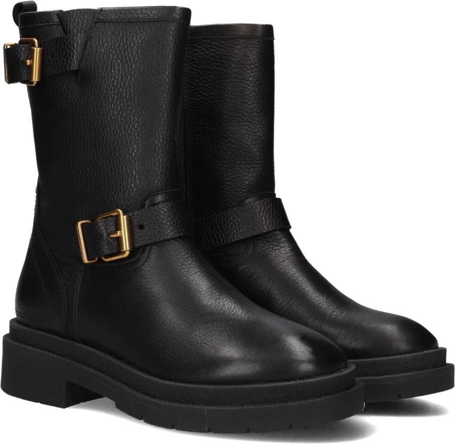 LINA LOCCHI Biker Boots Dames L1316 Maat: 42 Materiaal: Leer Kleur: Zwart