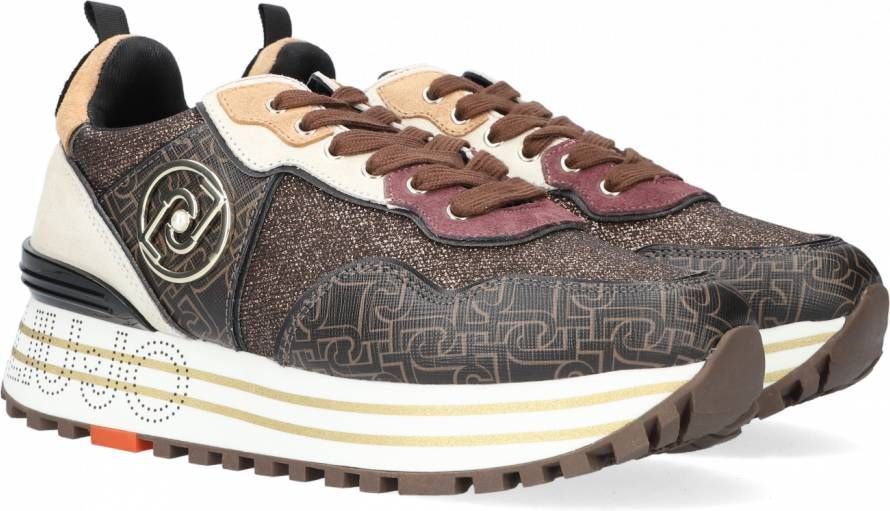 Liu Jo Maxi Wonder 24 Lage sneakers Leren Sneaker Dames Bruin