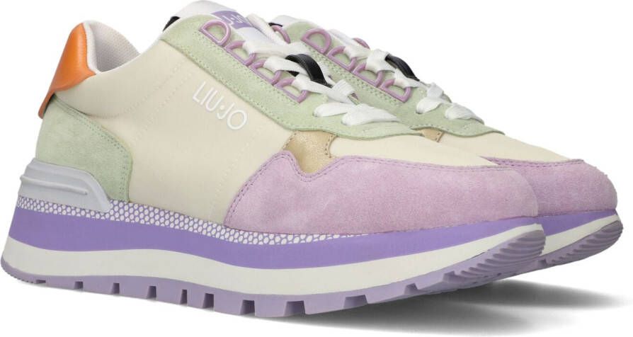 Liu Jo Multicolor Leren Sneakers voor Vrouwen White Dames