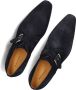 Magnanni Instappers Heren Gespschoenen Herenschoenen Suède 16618 Blauw combi - Thumbnail 1