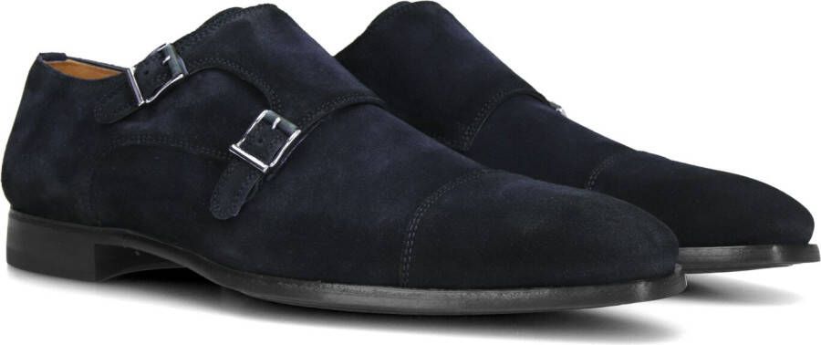 Magnanni Instappers Heren Gespschoenen Herenschoenen Suède 16016 Blauw combi