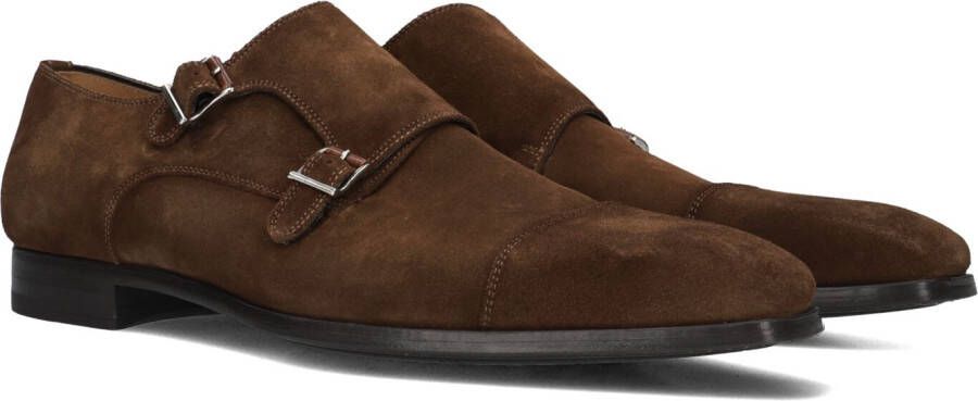 Magnanni Instappers Heren Gespschoenen Herenschoenen Suède 16016 Cognac combi