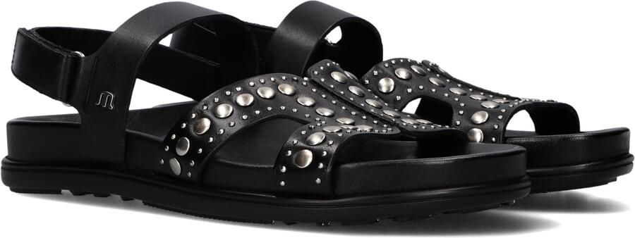 Maruti Dames Platte sandalen Elora Zwart Leer