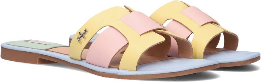 Mexx Kleurrijke Jacey leren slippers Multicolor Dames