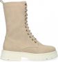 Mexx Haroun Veterboots Laarzen Met Veters Dames Taupe - Thumbnail 1