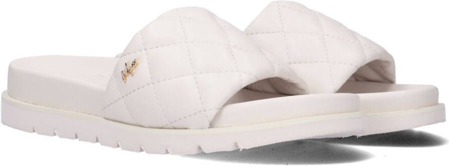 Mexx Off White Leren Look Slipper Jael White Dames