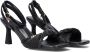 Mexx Zwarte Leren Sandalen met Twist Band Black Dames - Thumbnail 1