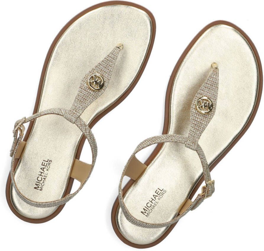 MICHAEL KORS Sandalen Dames Mallory Thong Maat: 40 Materiaal: Leer Kleur: Goud