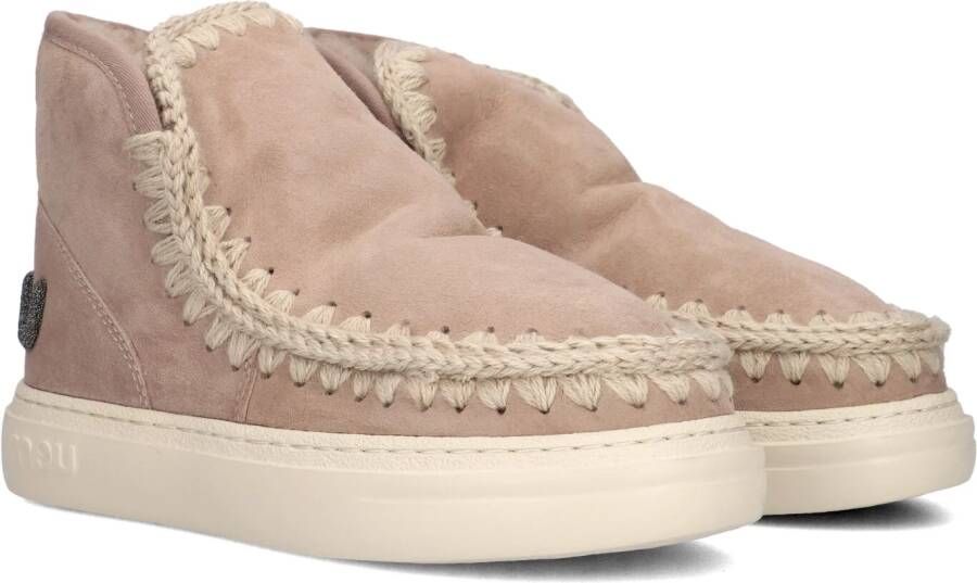 MOU Beige Laarzen Eskimo Sneaker Bold Glitter Logo