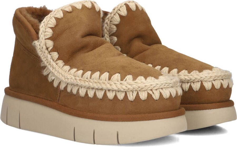 MOU Vachtlaarzen Dames Eskimo Bounce Sneaker Maat: 37 Materiaal: Suède Kleur: Cognac