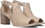 Nerogiardini Beige Leren Enkellaarzen met 7cm Hak Beige Dames - Thumbnail 1